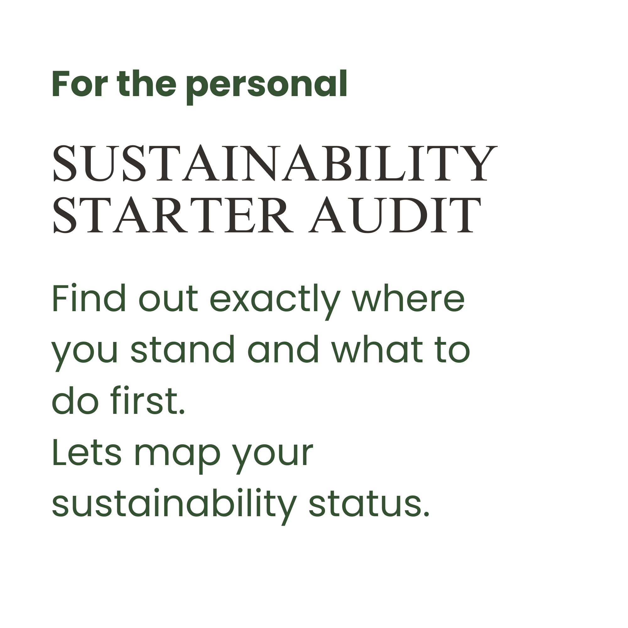 Sustainability Starter Audit